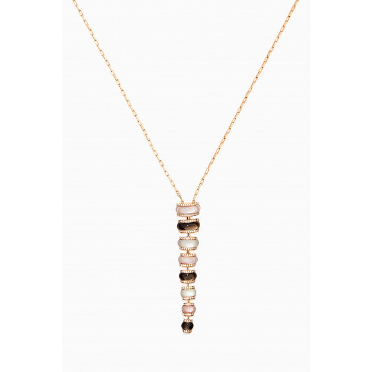 Noora Shawqi - Maldivian Shell Pendant Necklace in 18kt Rose Gold