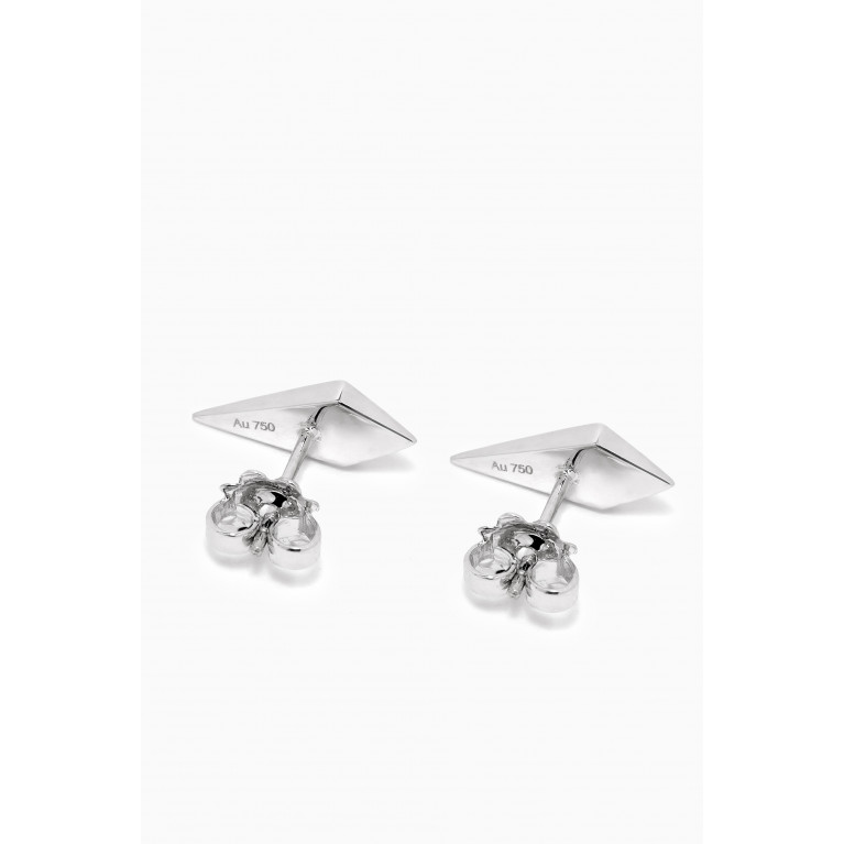 Noora Shawqi - Junonia Diamond & Mother of Pearl Studs in 18kt White Gold