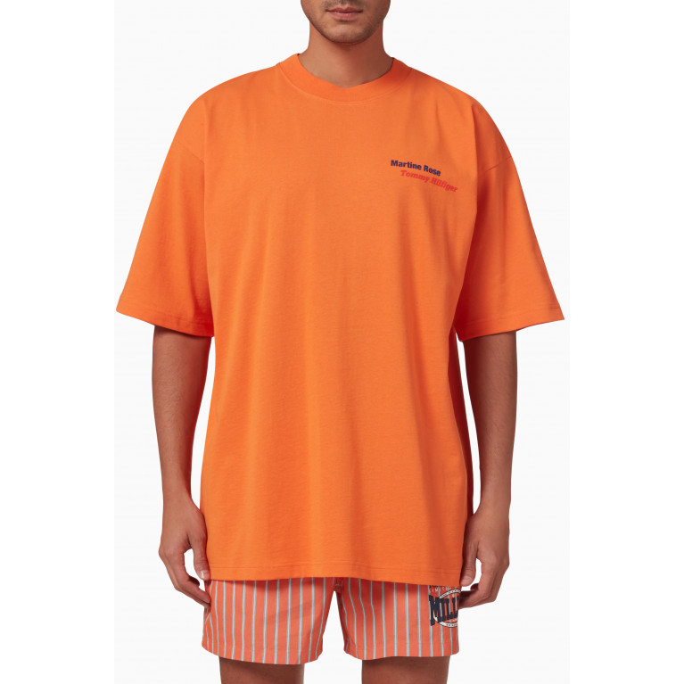 Tommy Jeans - x Martine Rose Oversized T-shirt in Recycled Cotton Orange