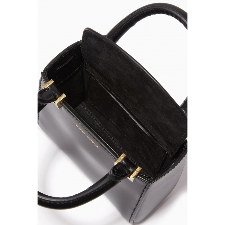 Magda Butrym - Micro Zorya Tote Bag in Patent-leather