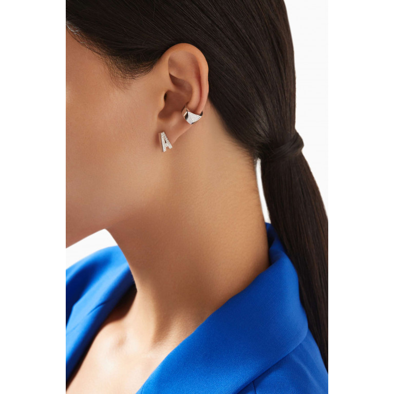Susana Martins - Jelly Bean Diamond Single Ear Cuff in 18kt White Gold