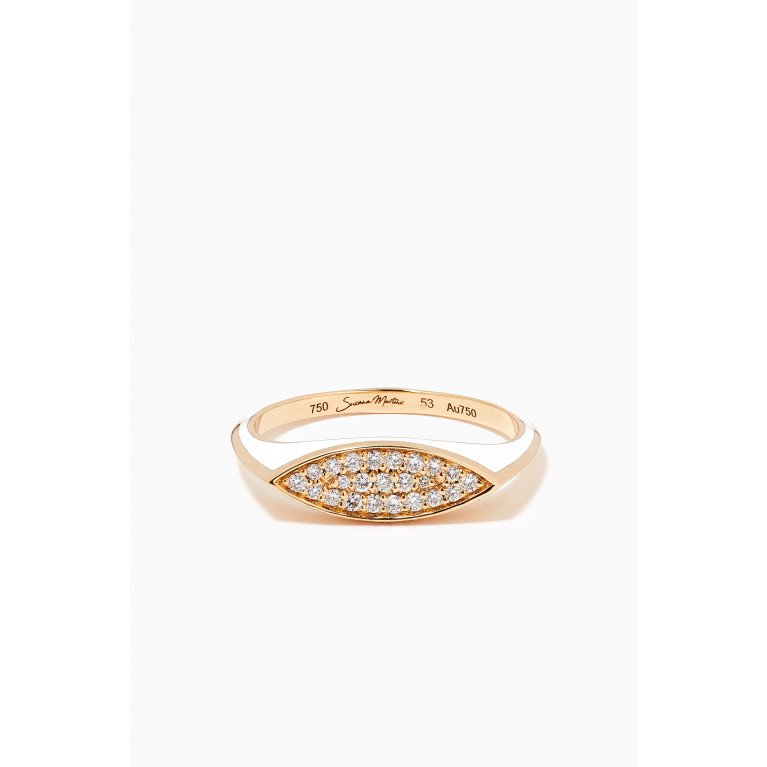 Susana Martins - Unstoppable Eye Candy Signet Diamond Ring in 18kt Gold