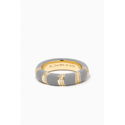 Susana Martins - Stack Band The Row Diamond RIng in 18kt Gold