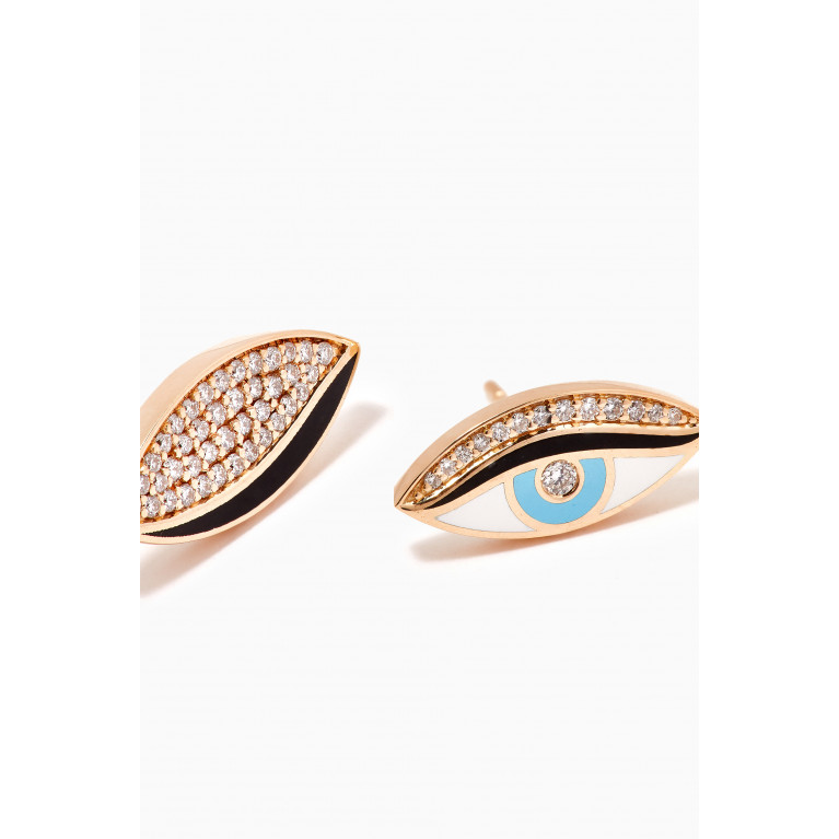 Susana Martins - The Winky Eye Diamond Studs in 18kt Gold