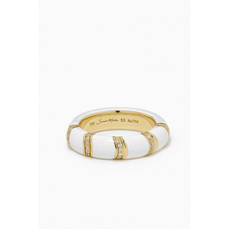 Susana Martins - Stack Band The Row Diamond RIng in 18kt Gold