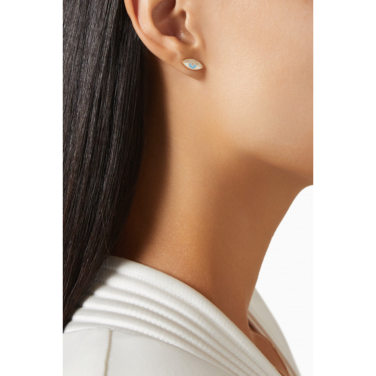 Susana Martins - The Eye Diamond Stud Earrings in 18kt Gold