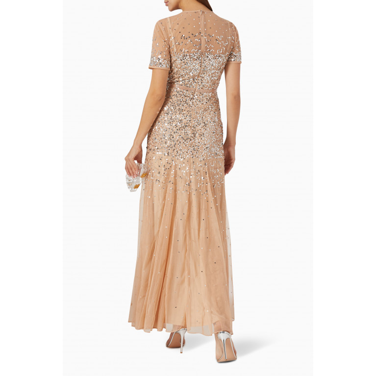Mac Duggal - Sequin Embellished Gown Silver