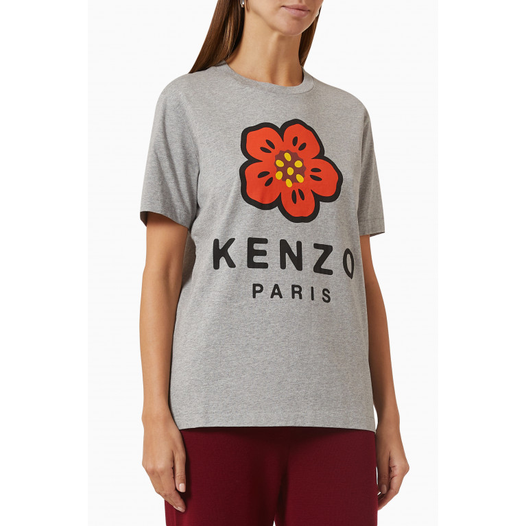 Kenzo - Boke Flower Loose-fit T-shirt in Cotton-jersey Grey
