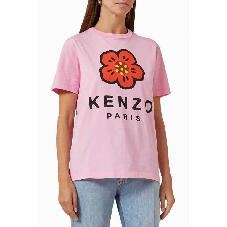 Kenzo - Boke Flower Loose-fit T-shirt in Cotton-jersey Pink