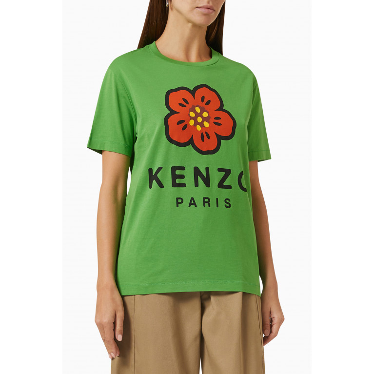 Kenzo - Boke Flower Loose-fit T-shirt in Cotton-jersey Green