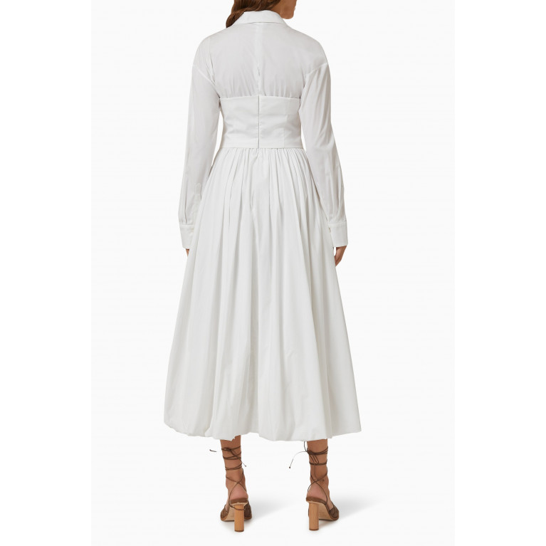 A.W.A.K.E Mode - Corset-top Pleated Skirt Midi Dress