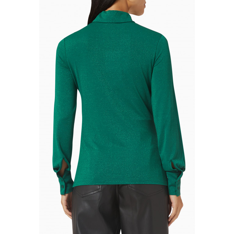 Marella - Toscana Sweater in Lurex-blend knit Green