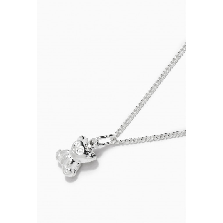 The Jewels Jar - Teddy Bear Pendant Chain in Sterling Silver