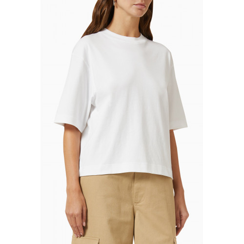 Vince - Wide-sleeve Crop T-shirt in Pima Cotton White