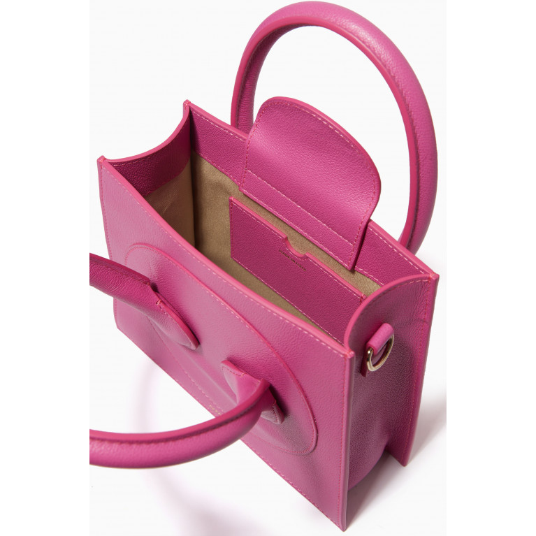 AZ Factory - Mini Cake Tote Bag in Leather Pink