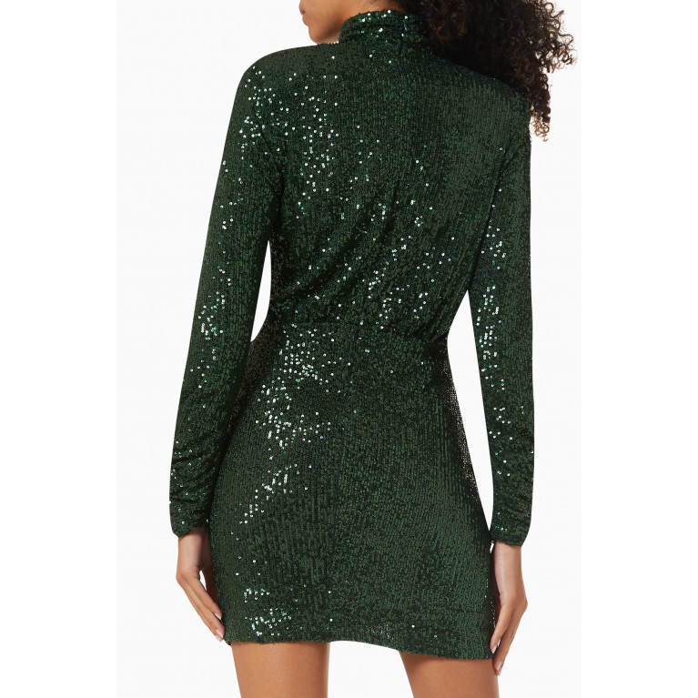 Ronny Kobo - Jane Mini Dress in Sequin Green