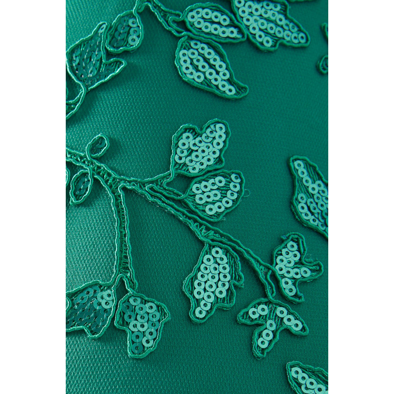 Tadashi Shoji - Delia Embellished Cape-sleeve Gown in Tulle
