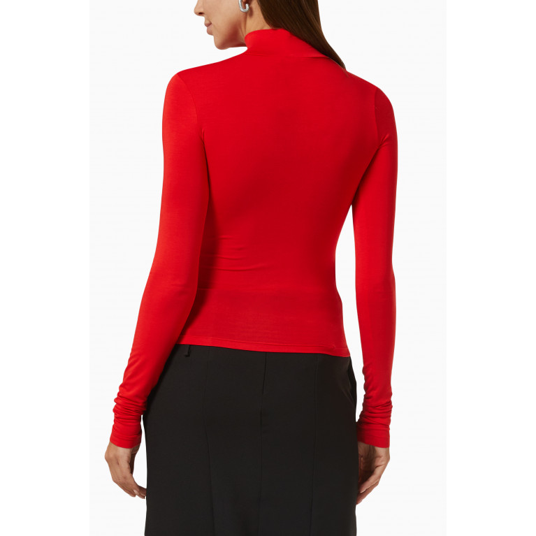 Aaizel - Turtleneck Cut-out Top in Stretch-viscose