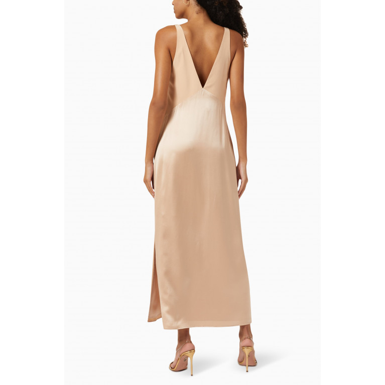 TWP - Deep V Gown in Silk