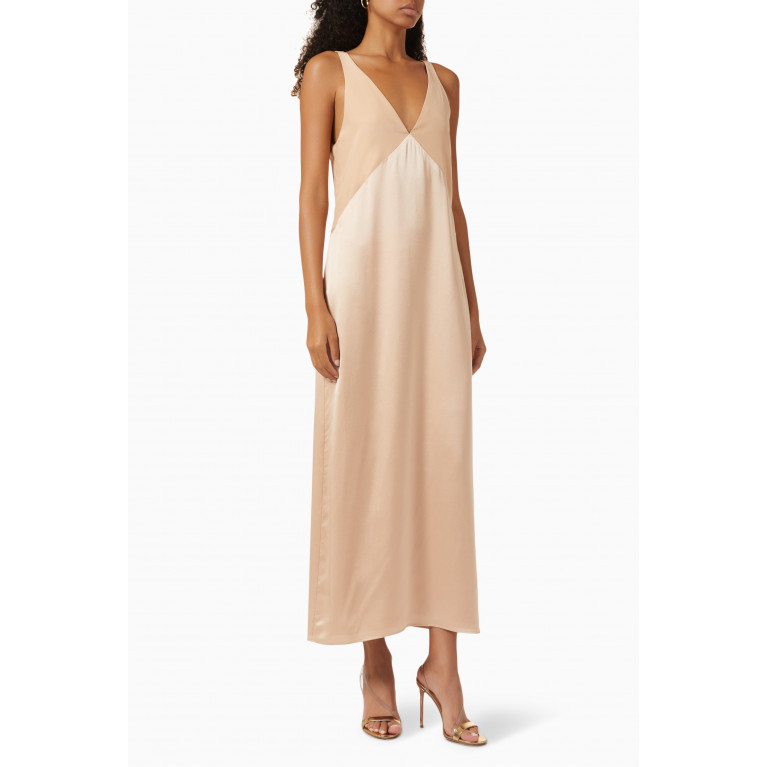TWP - Deep V Gown in Silk