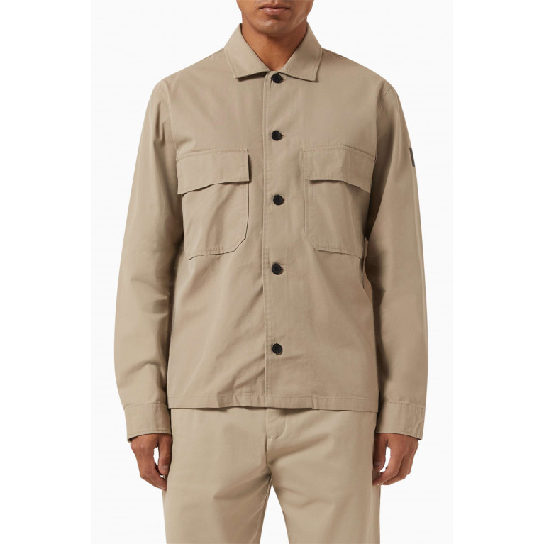 Calvin Klein - Overshirt in Cotton-nylon Twill Blend Neutral
