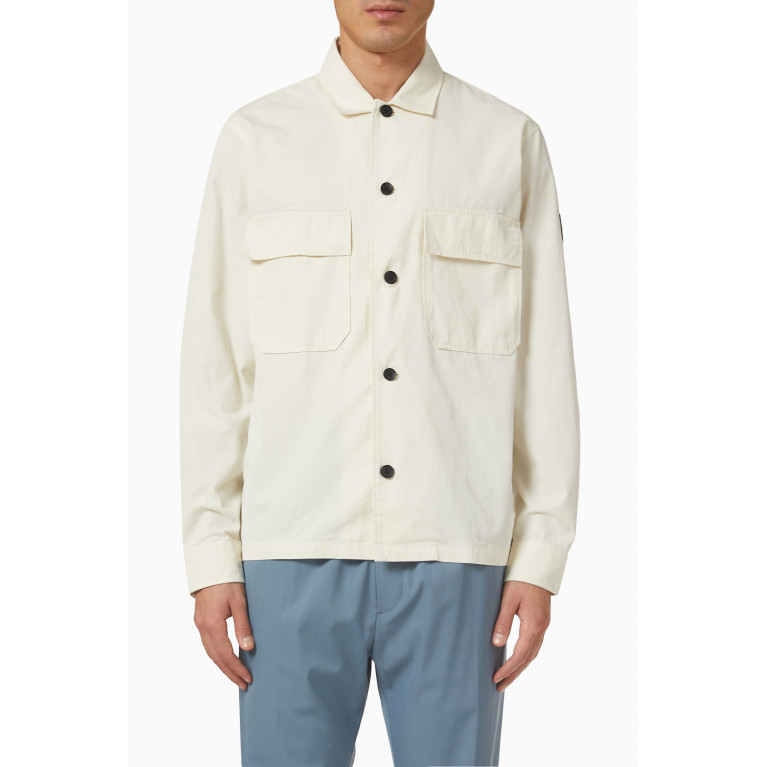 Calvin Klein - Overshirt in Cotton-nylon Twill Blend Grey