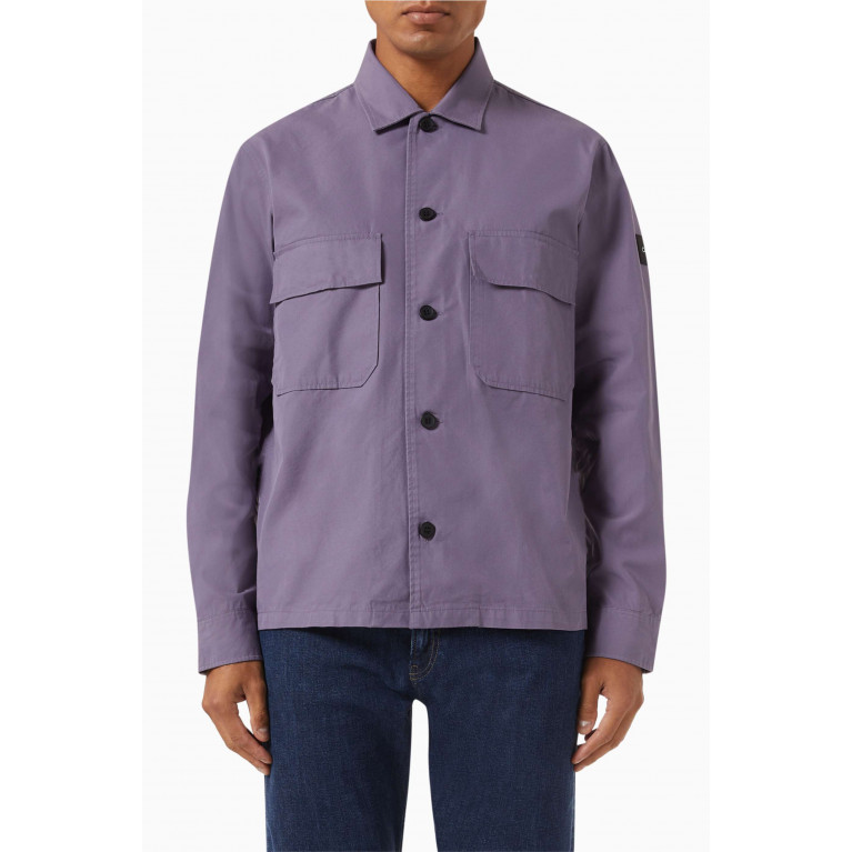 Calvin Klein - Overshirt in Cotton-nylon Twill Blend Purple