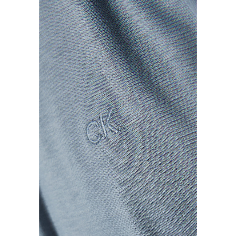 Calvin Klein - Logo Polo Shirt in Cotton Grey