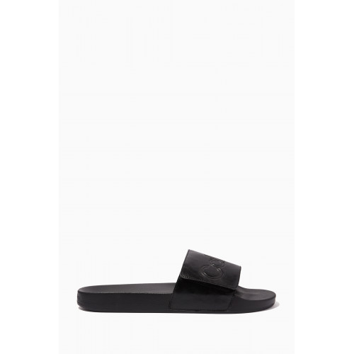 Calvin Klein - Logo Pool Slide Sandals in Recycled Rubber Black