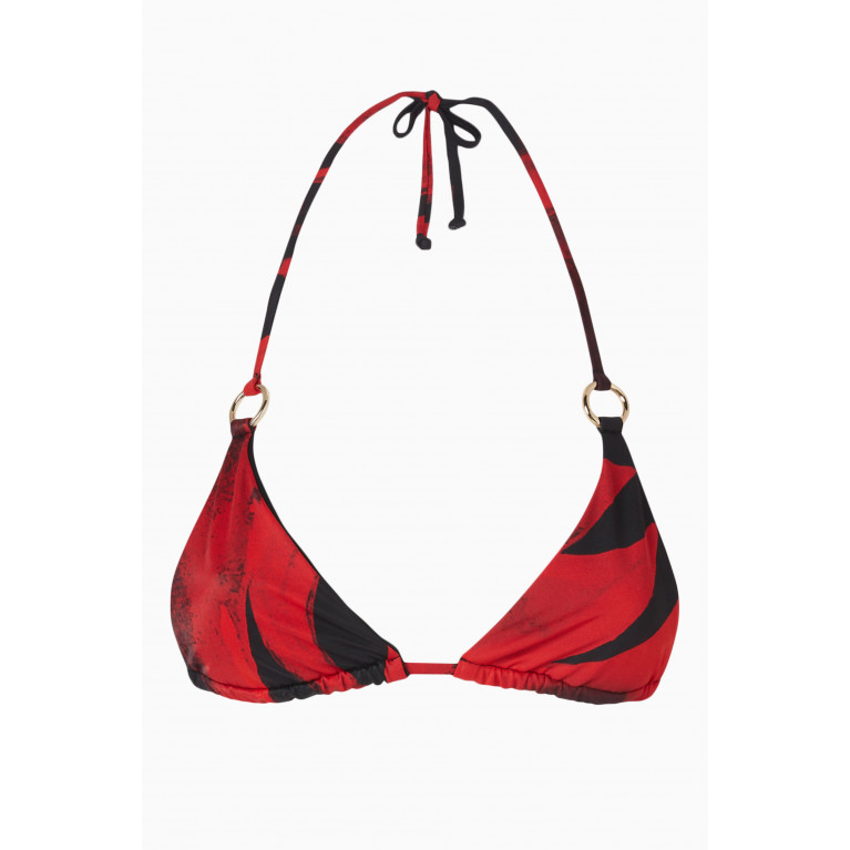 Louisa Ballou - Mini Ring Bikini Bra Red