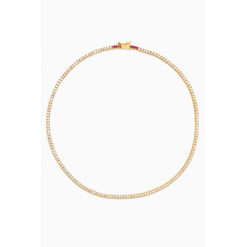 Roxanne Assoulin - Rally Tennis Necklace in Gold-plated Brass Gold