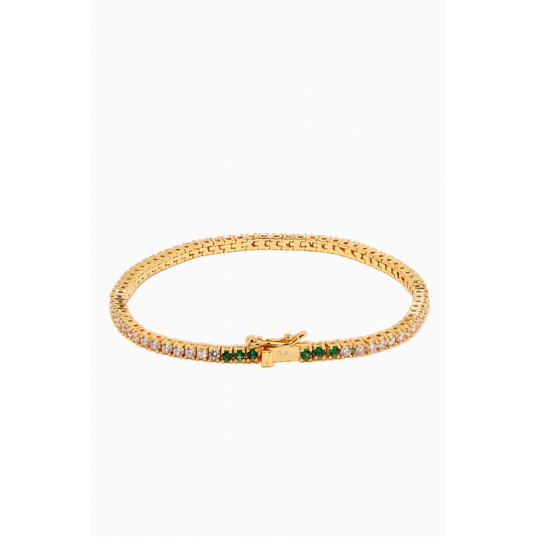 Roxanne Assoulin - Rally Tennis Bracelet in Gold-plated Brass