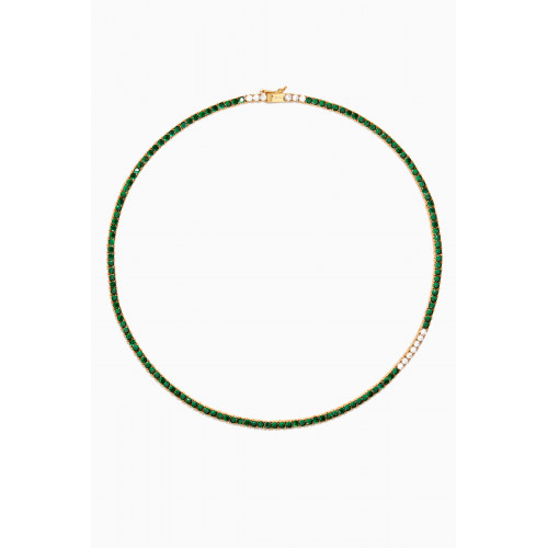 Roxanne Assoulin - Baseline Tennis Necklace in Gold-plated Brass