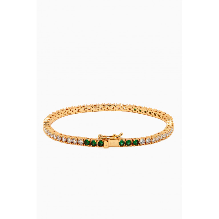 Roxanne Assoulin - Baseline Tennis Bracelet in Gold-plated Brass