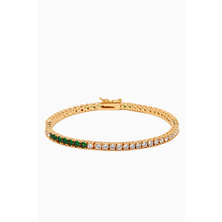 Roxanne Assoulin - Baseline Tennis Bracelet in Gold-plated Brass