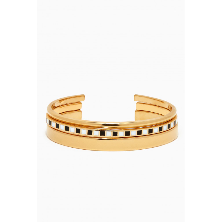 Roxanne Assoulin - Dash Cuff Bracelet Set in Gold-plated Brass