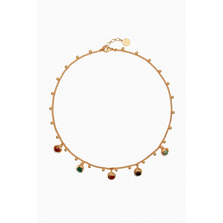 Gas Bijoux - Lucce Multi-stone Necklace in Gold-plated Metal