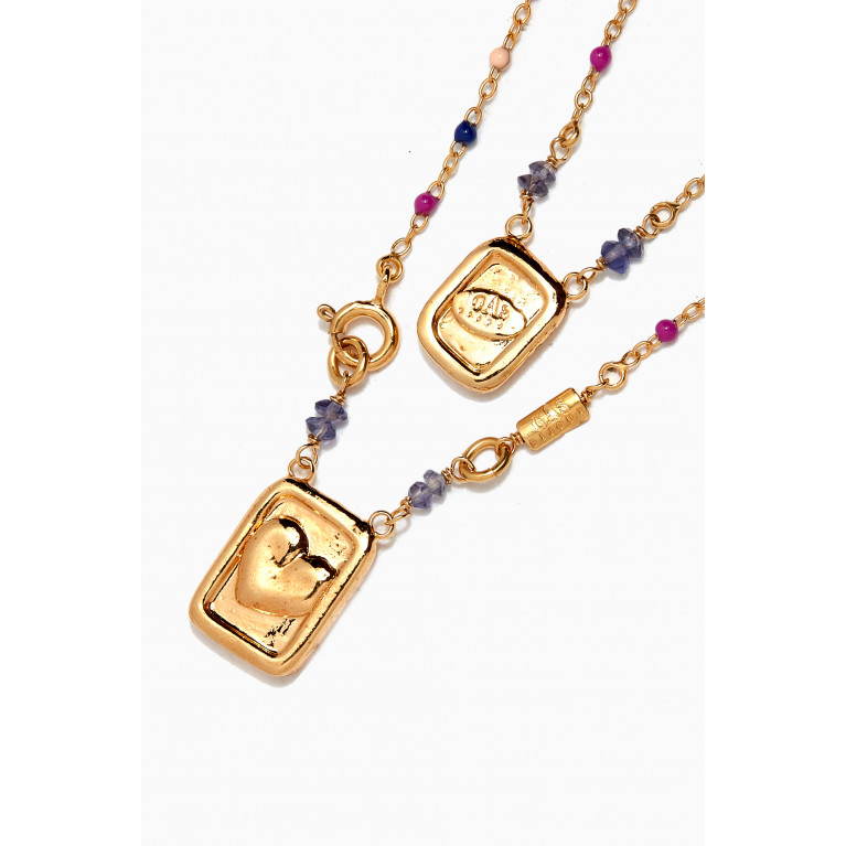 Gas Bijoux - Totem Enamel Pendant Necklace in Gold-plated Metal