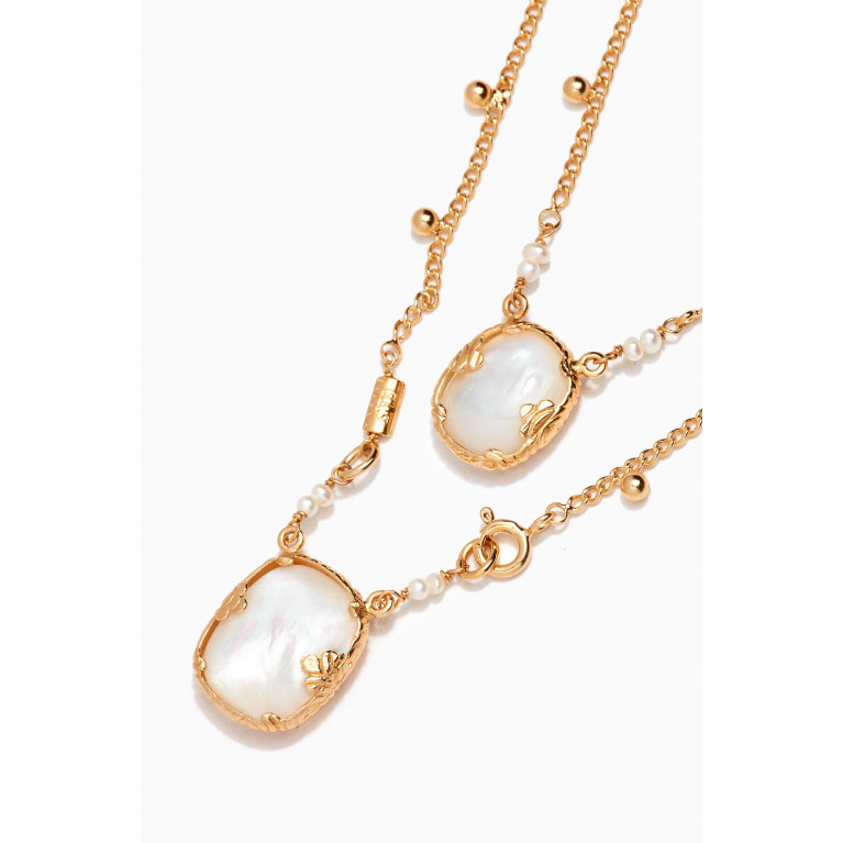 Gas Bijoux - Ovo Scapulaire Necklace in Gold-plated Metal