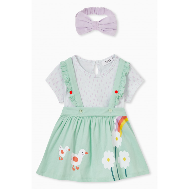 NASS - Rainbow Daisy Detachable Dress Set