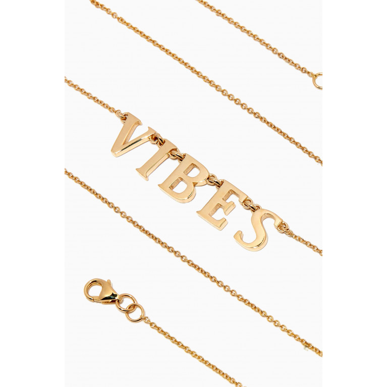 Roxanne First - Vibes Necklace in 9kt Yellow Gold