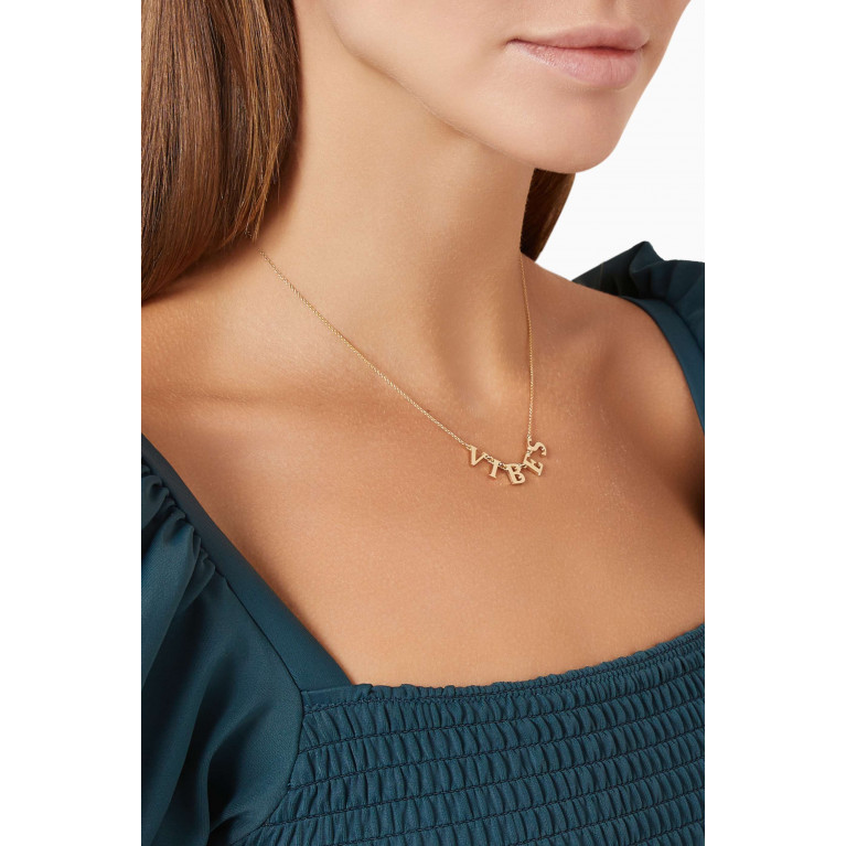 Roxanne First - Vibes Necklace in 9kt Yellow Gold
