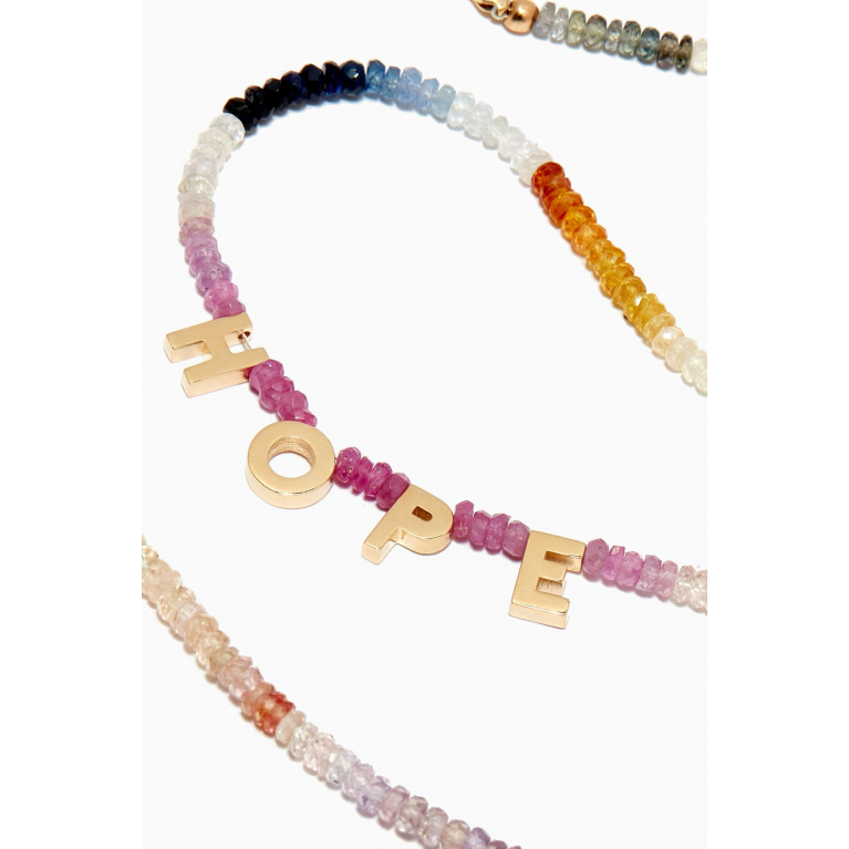 Roxanne First - "Hope" Necklace in Rainbow Sapphire Beads