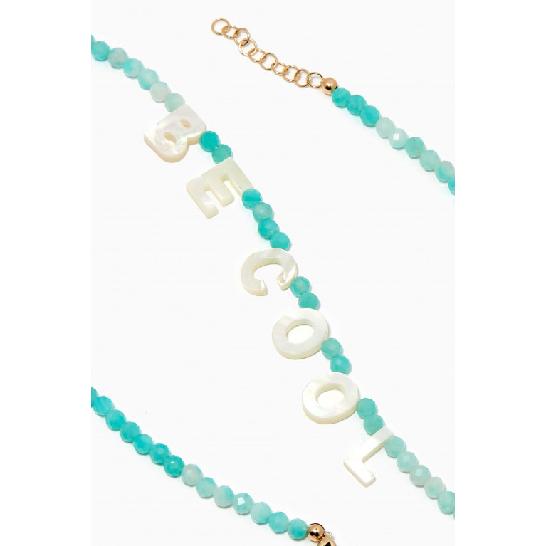 Roxanne First - "Be Cool" Necklace in Blue Peruvian Opal Beads