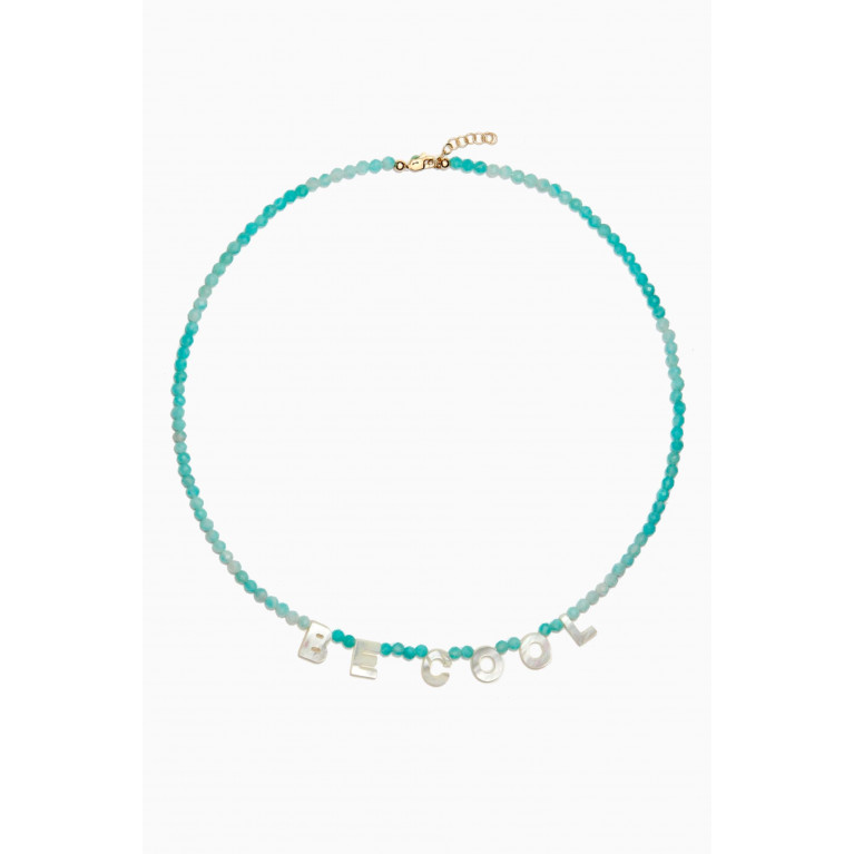Roxanne First - "Be Cool" Necklace in Blue Peruvian Opal Beads