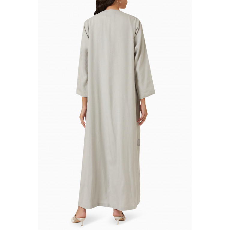 Hessa Falasi - Long-sleeve Abaya in Linen