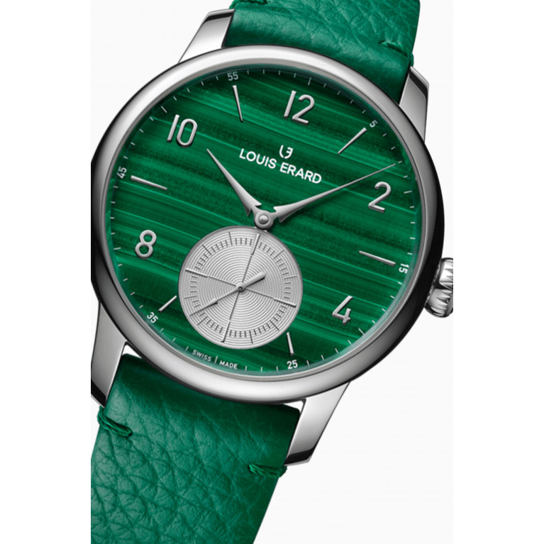 Louis Erard - Excellence Petite Seconde Malachite Automatic Leather Watch, 39mm