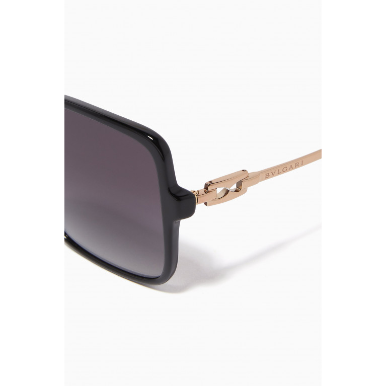 Bvlgari - D-frame Oversized Sunglasses in Acetate & Metal