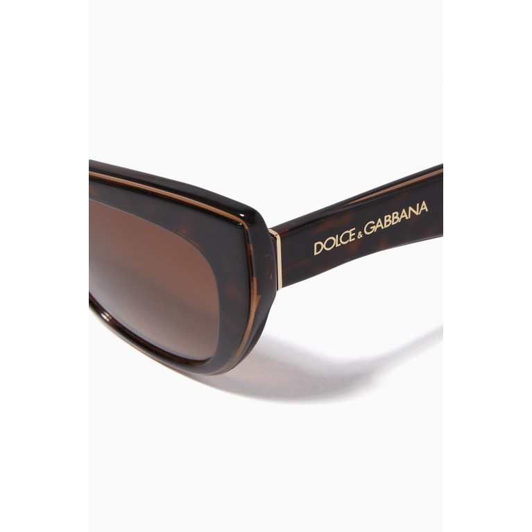 Dolce & Gabbana - New Print Cat Eye Sunglasses in Acetate