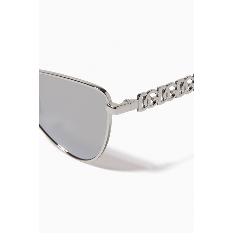Dolce & Gabbana - Cat Eye Sunglasses in Metal